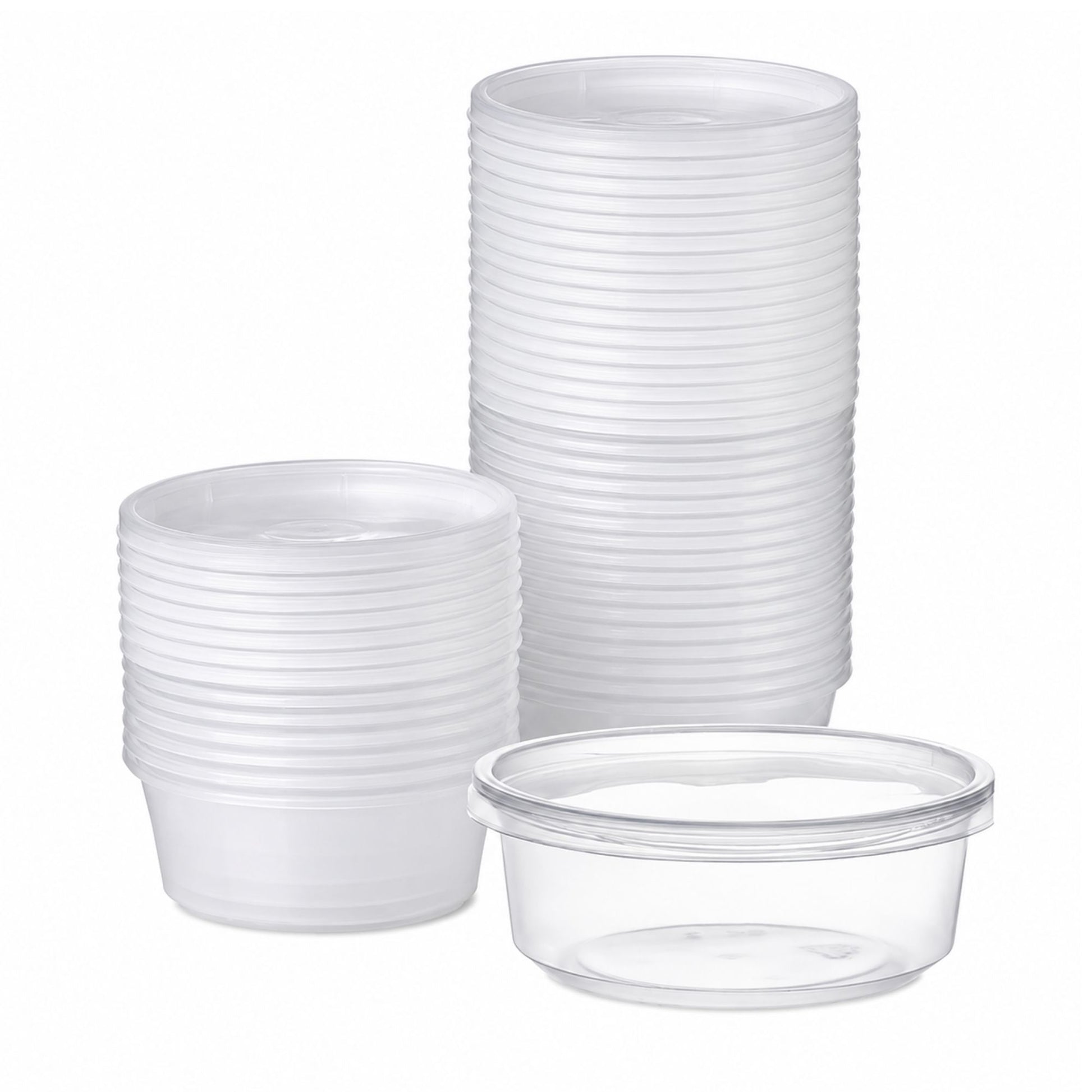 *WHOLESALE* 8oz Lightweight Deli Containers with Lids Disposable Plastic 500/case Food Storage & Serving VeZee
