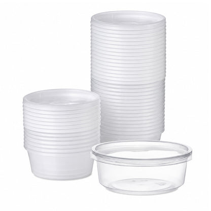 *WHOLESALE* 8oz Lightweight Deli Containers with Lids Disposable Plastic 500/case Food Storage & Serving VeZee