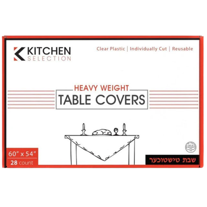 Kitchen Selection Clear Heavy-Weight Table Covers: Size 60"X54" Tablesettings VeZee