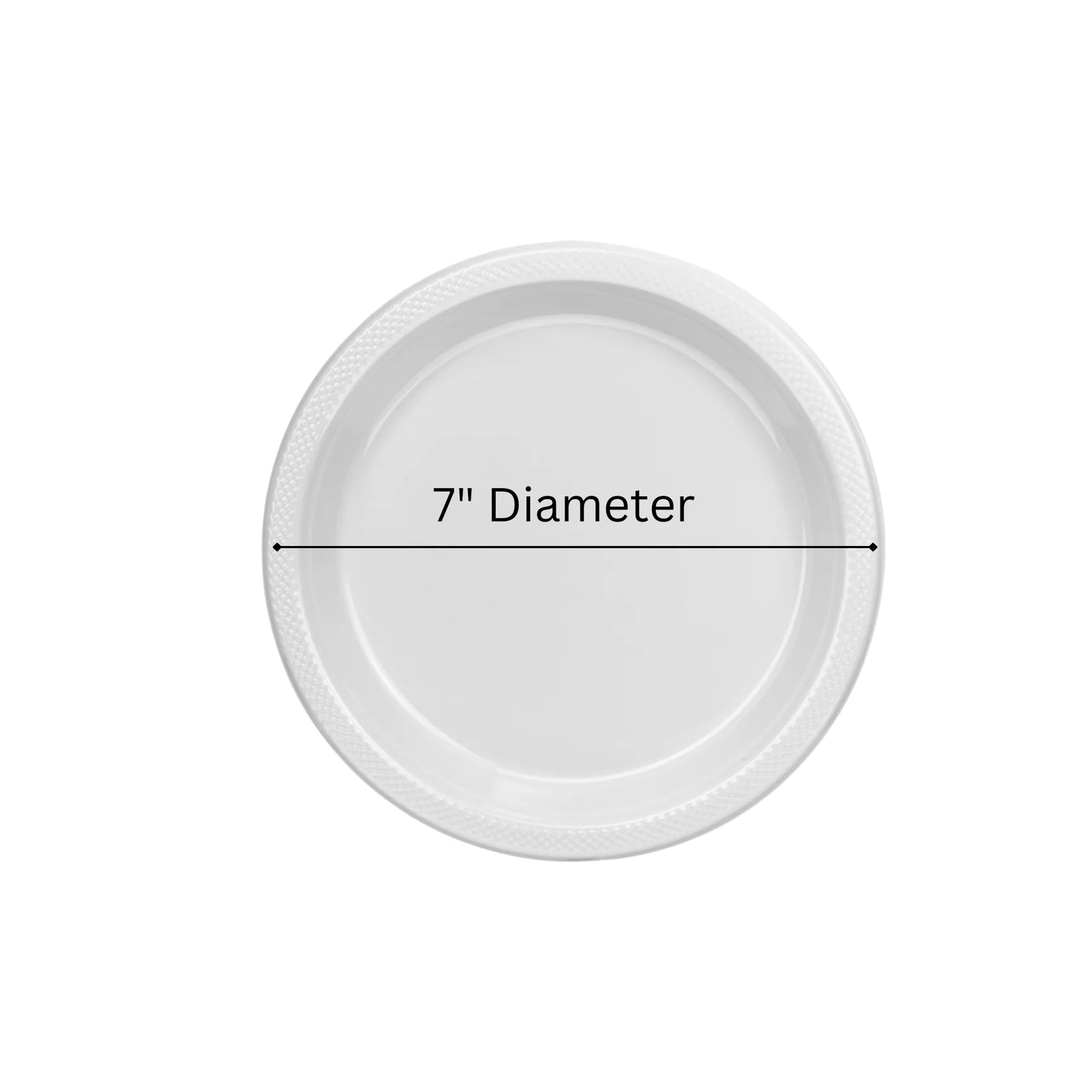 10" & 7" White Disposable Plastic Plates Combo Set Disposable Plates Hanna K Signature