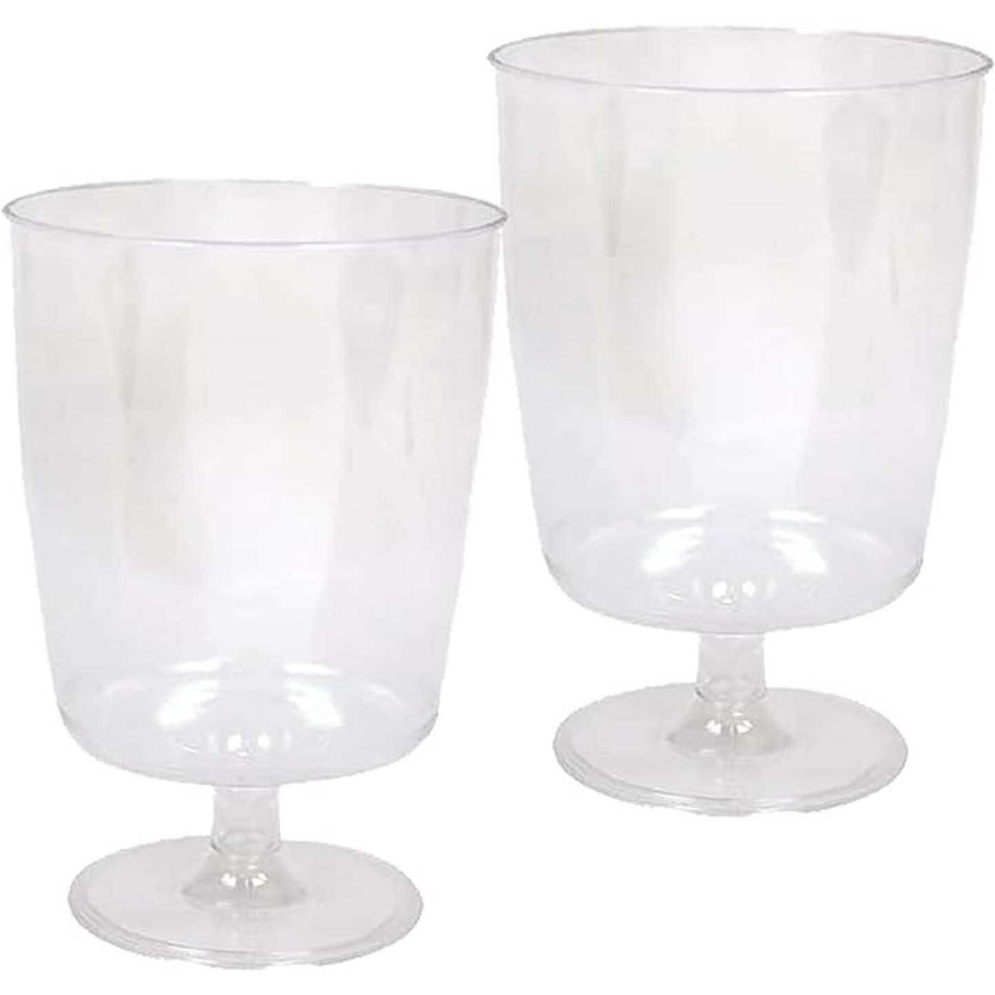 Hanna K. Signature Elegant Plastic Wine Glasses Footed 8 oz Cups Hanna K Signature   