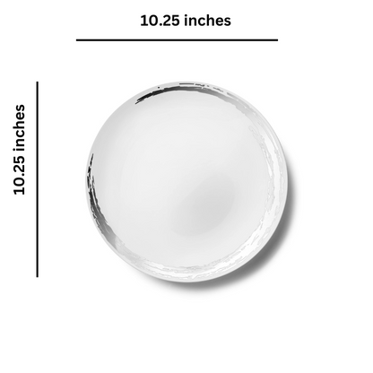 Whisk Collection Plastic Dinner Plates White & Silver 10.25" Tablesettings Decorline