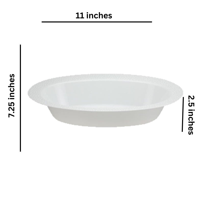 Lillian Tablesettings Pebbled Oval Bowl Pearl 15 oz Tablesettings Lillian