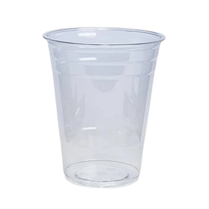 16oz Clear PET Plastic Cups with Dome Lid & Straw Smoothie Cups VeZee