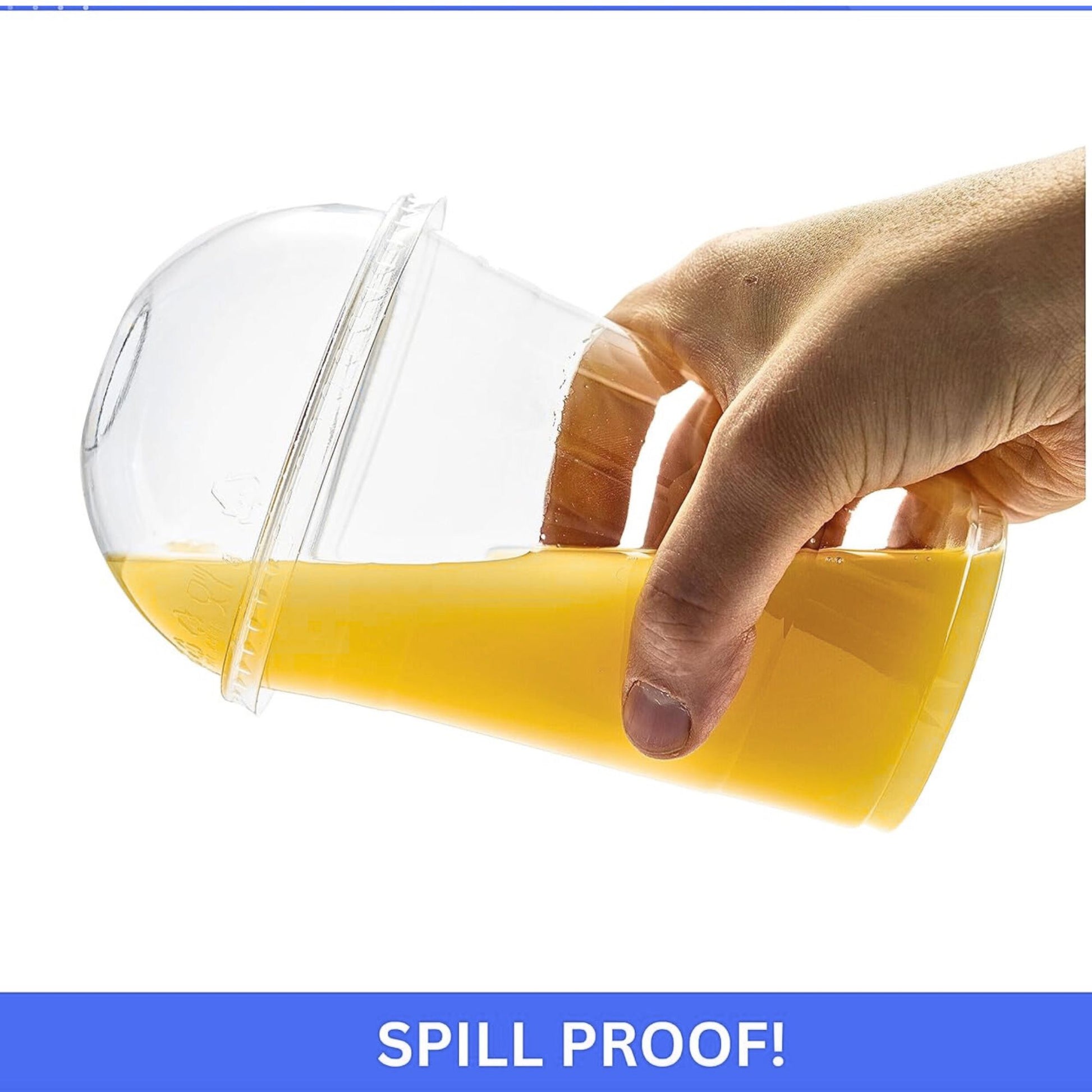 16oz Clear PET Plastic Cups with Dome Lid & Straw Smoothie Cups VeZee