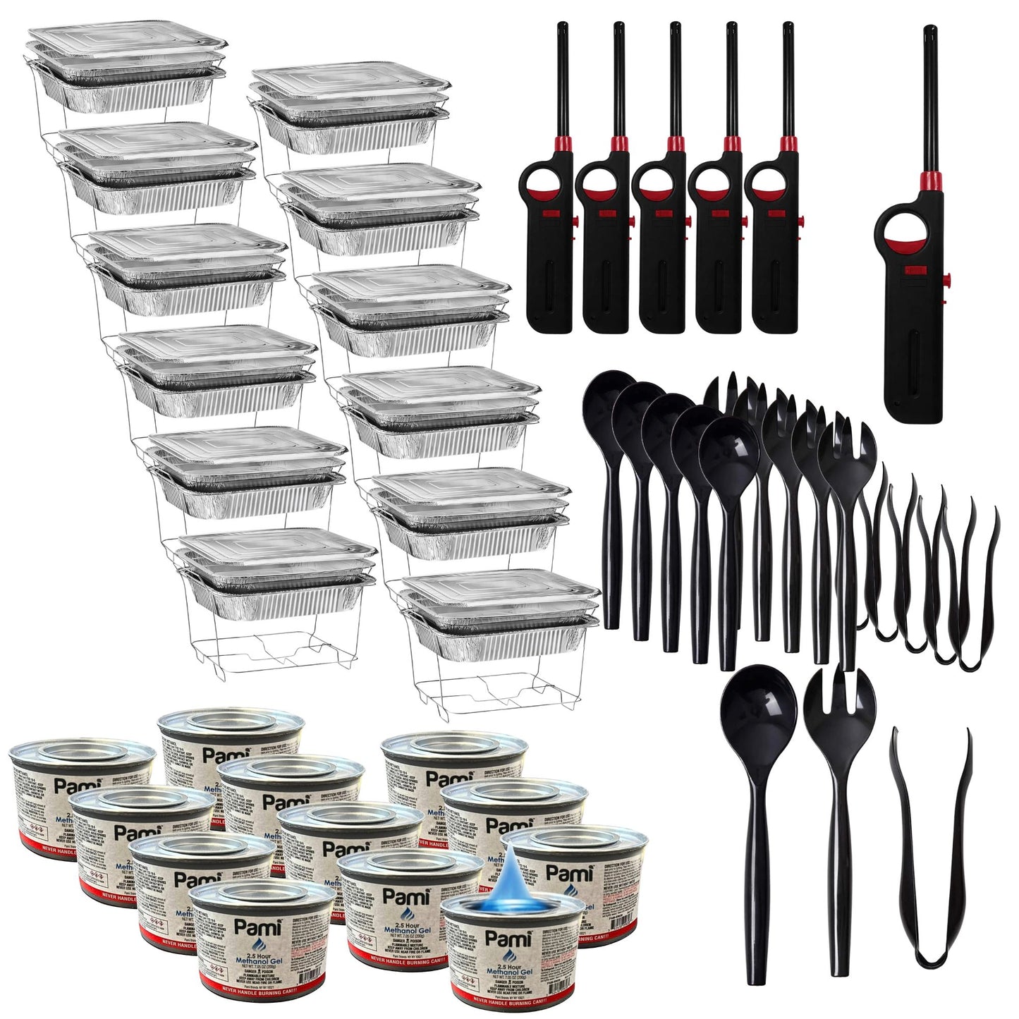 84-Piece Disposable Chafing/Buffet Serving Kit Disposable VeZee