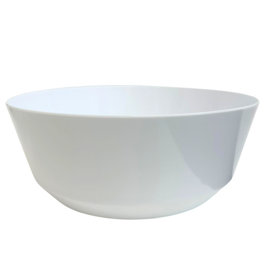 80 Oz. Round White Plastic Serving Bowls / 1 Pack Soup Bowls Accent Bowls   