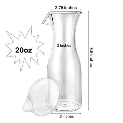 Lillian Carafe Juice Jar Beverage Decanter Acrylic 20 oz Serverware Lillian   