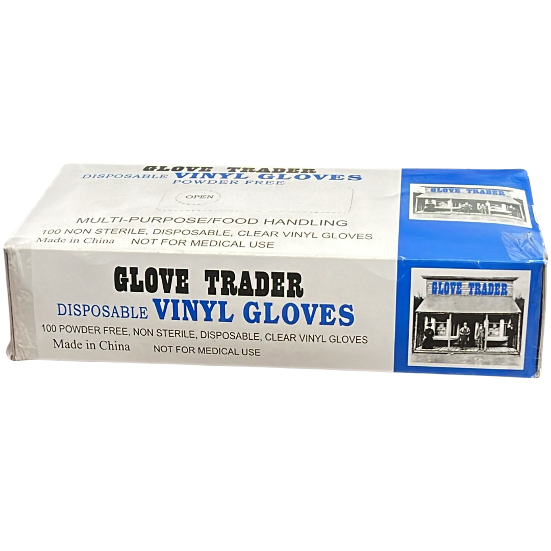 Glove Trader Disposable Vinyl Gloves - 100Pcs - XLarge Disposable Gloves Glove Trader