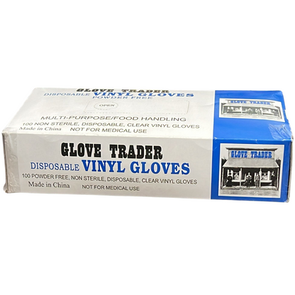 Glove Trader Disposable Vinyl Gloves - 100Pcs - XLarge Disposable Gloves Glove Trader