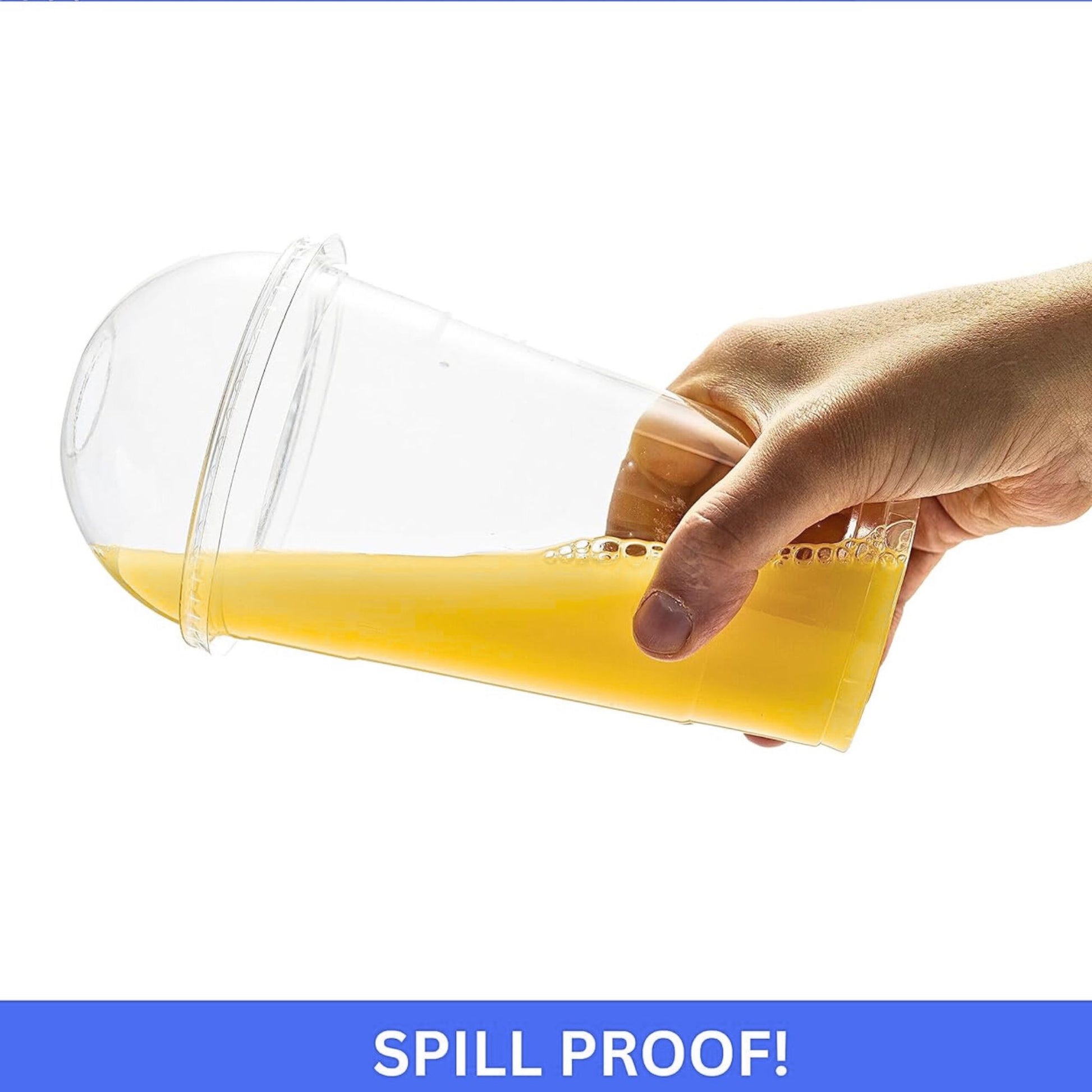 20oz Clear PET Plastic Cups with Dome Lid & Straw Smoothie Cups VeZee