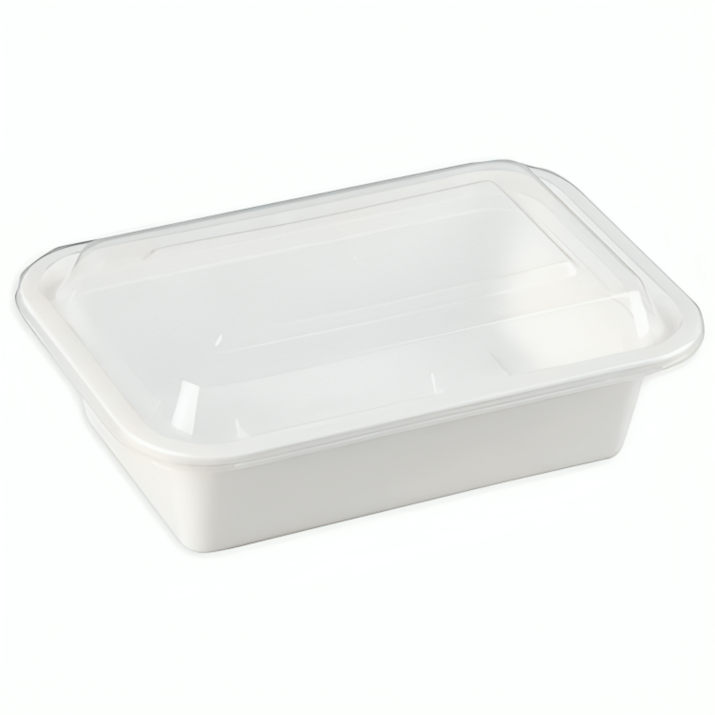 24oz Extra Strong Quality White Rectangular Meal Prep/ Bento Box Container Food Storage & Serving VeZee   