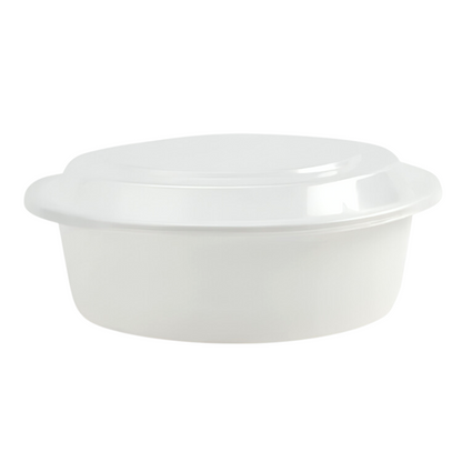 48oz Extra Strong Quality White Round Disposable Meal Prep/ Bento Box Container Food Storage & Serving VeZee   