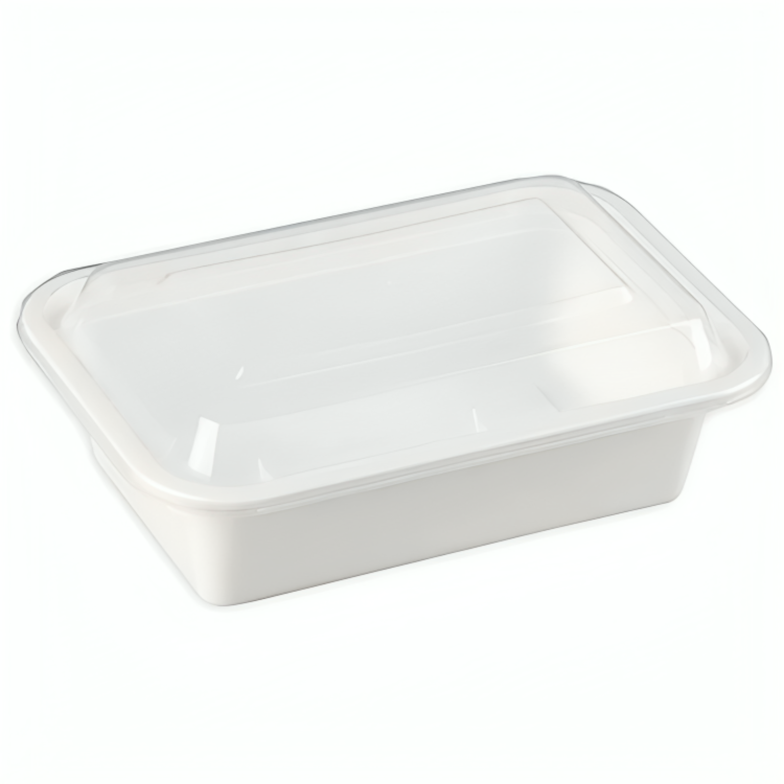 38oz Extra Strong Quality White Rectangular Meal Prep/ Bento Box Container Food Storage & Serving VeZee   