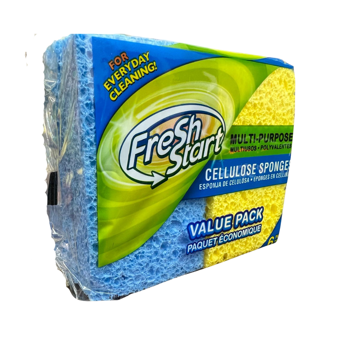 FRESH START CELLULOSE SPONGES: 6Pieces Gloves VeZee