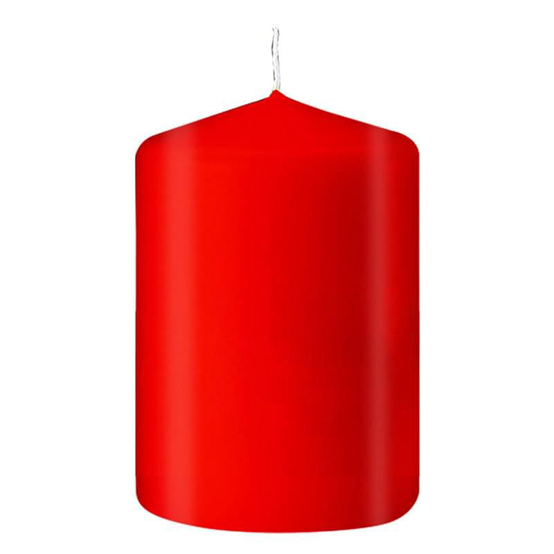 3"x3" Unscented Red Pillar Candle  WICK & WAX   