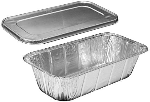 Disposable Aluminum 5LB Loaf Pans Chafing Dish Buffet Party Set with Handy Lighter 2 Pc Disposable VeZee