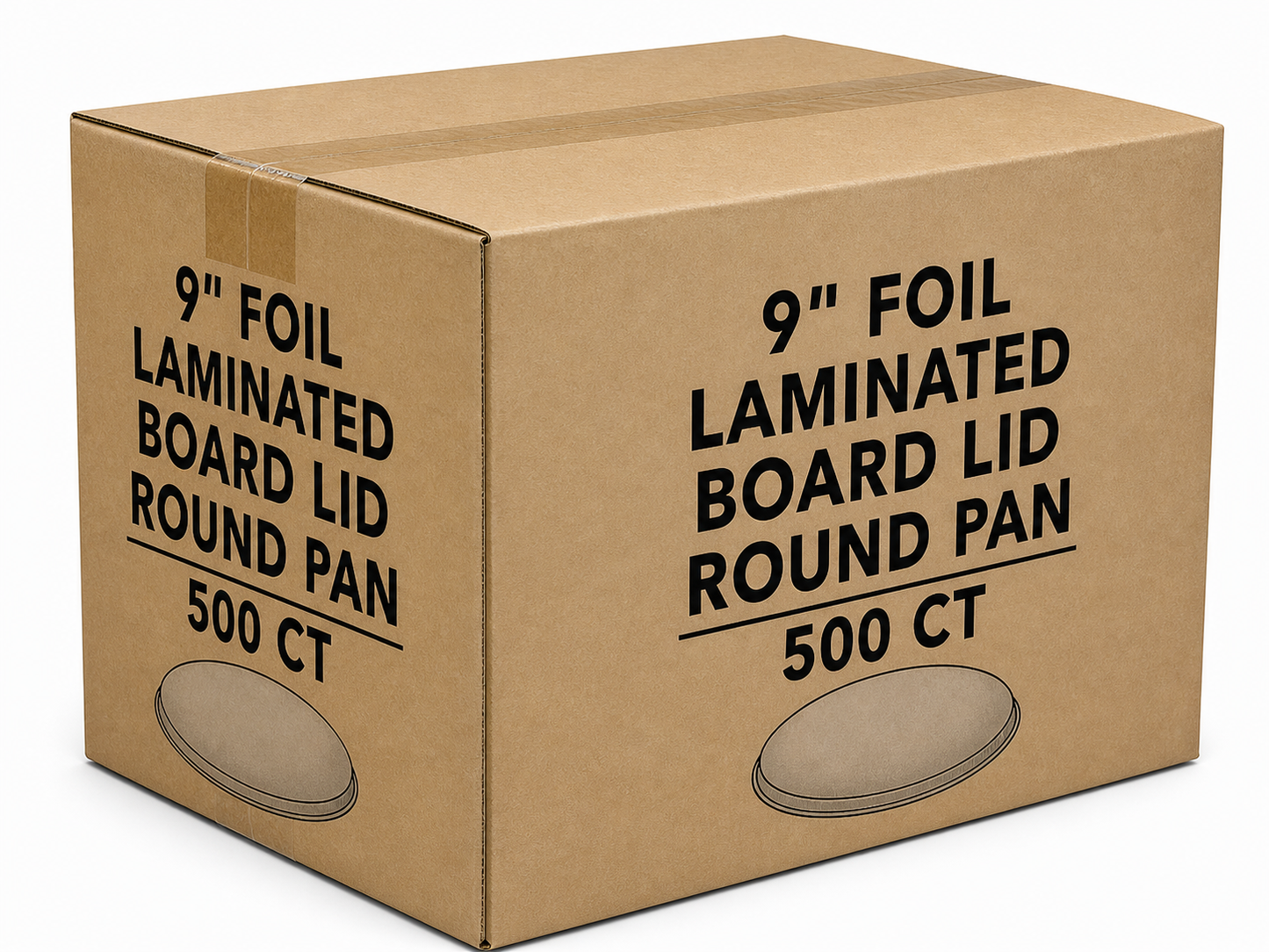 *WHOLESALE* Board Lids for 9" Aluminum Round Pan 500/case Disposable Lids VeZee