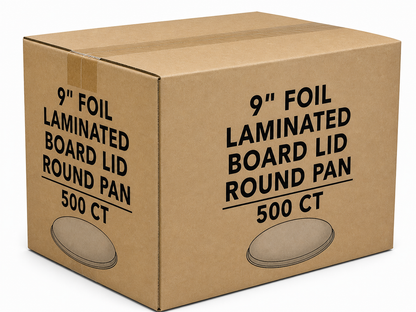 *WHOLESALE* Board Lids for 9" Aluminum Round Pan 500/case Disposable Lids VeZee