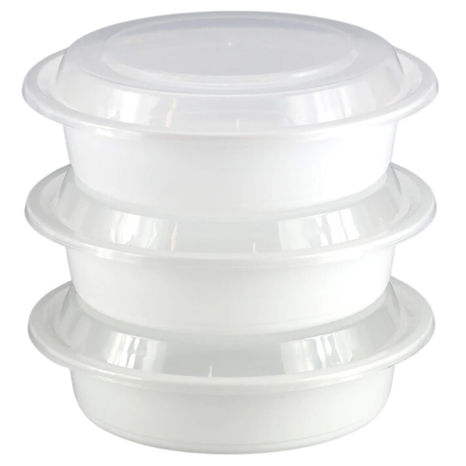 32oz Extra Strong Quality White round Disposable Meal Prep/ Bento Box Container Food Storage & Serving VeZee   