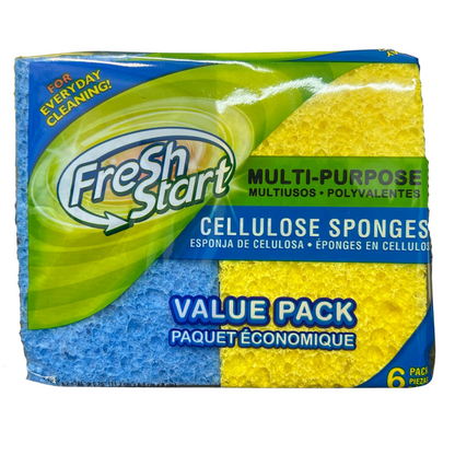 FRESH START CELLULOSE SPONGES: 6Pieces Gloves VeZee