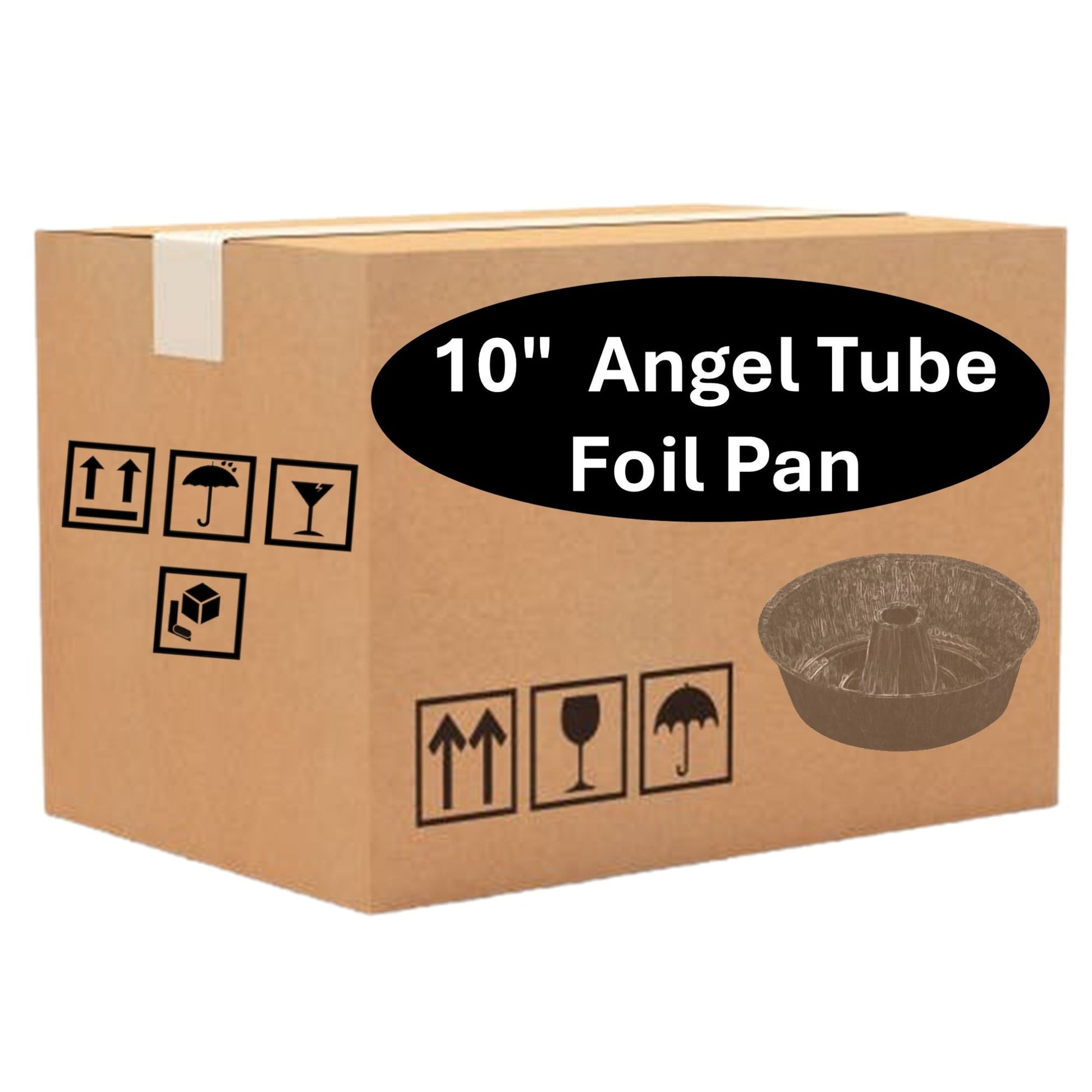*WHOLESALE* Disposable Aluminum 10" Angel Tube Foil Pan. 100/case Cake Pans & Molds VeZee