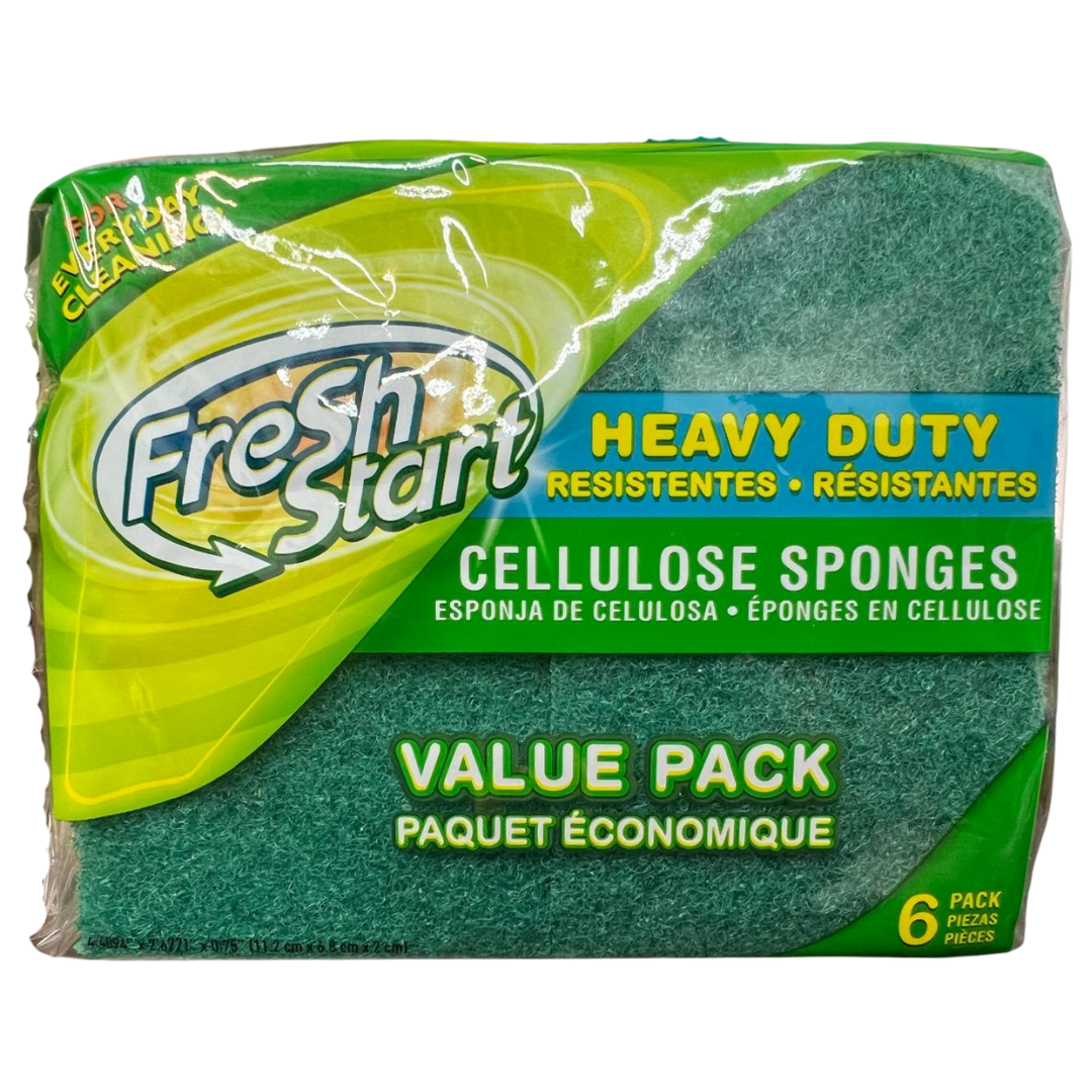 Fresh Start Heavy Duty Sponge - Scouring Pads & Sponges: 6CT Gloves VeZee