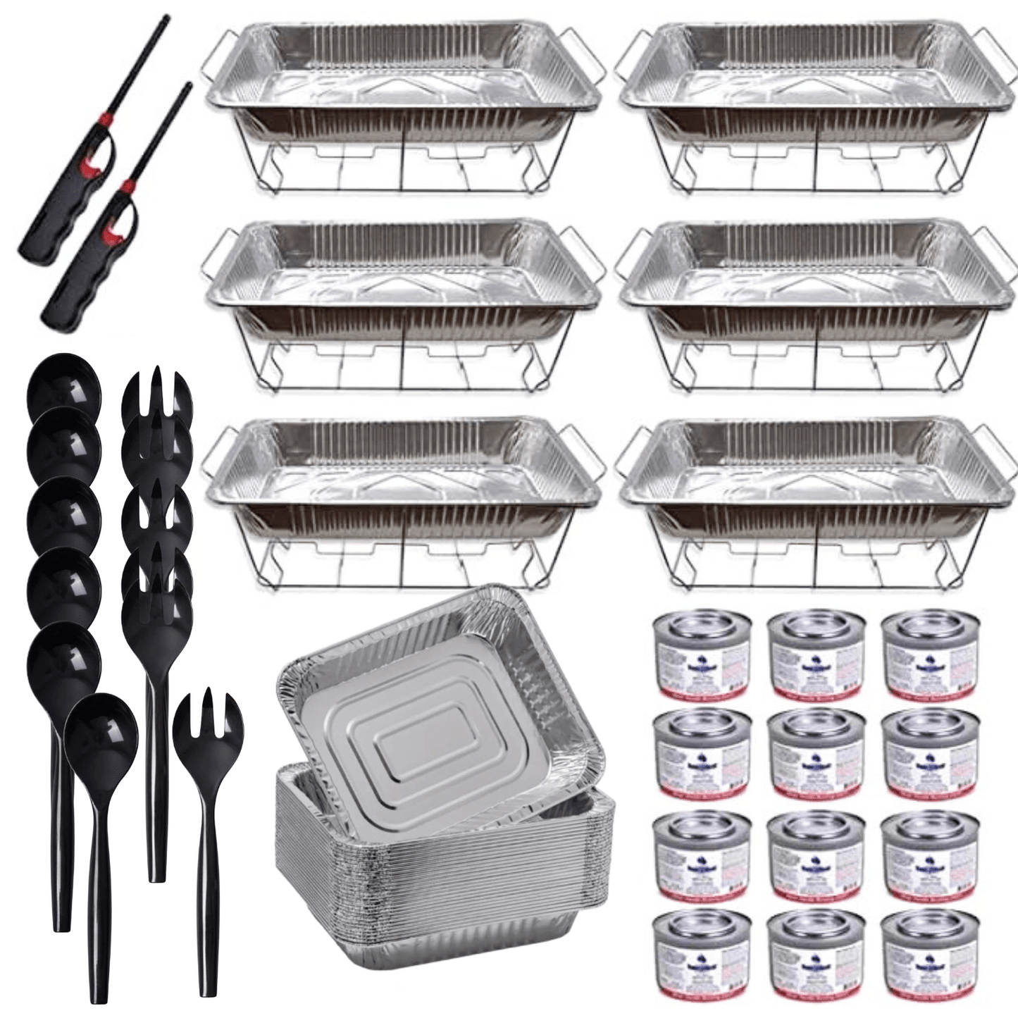 Disposable Aluminum Chafing Dish Buffet Party Set 50PC