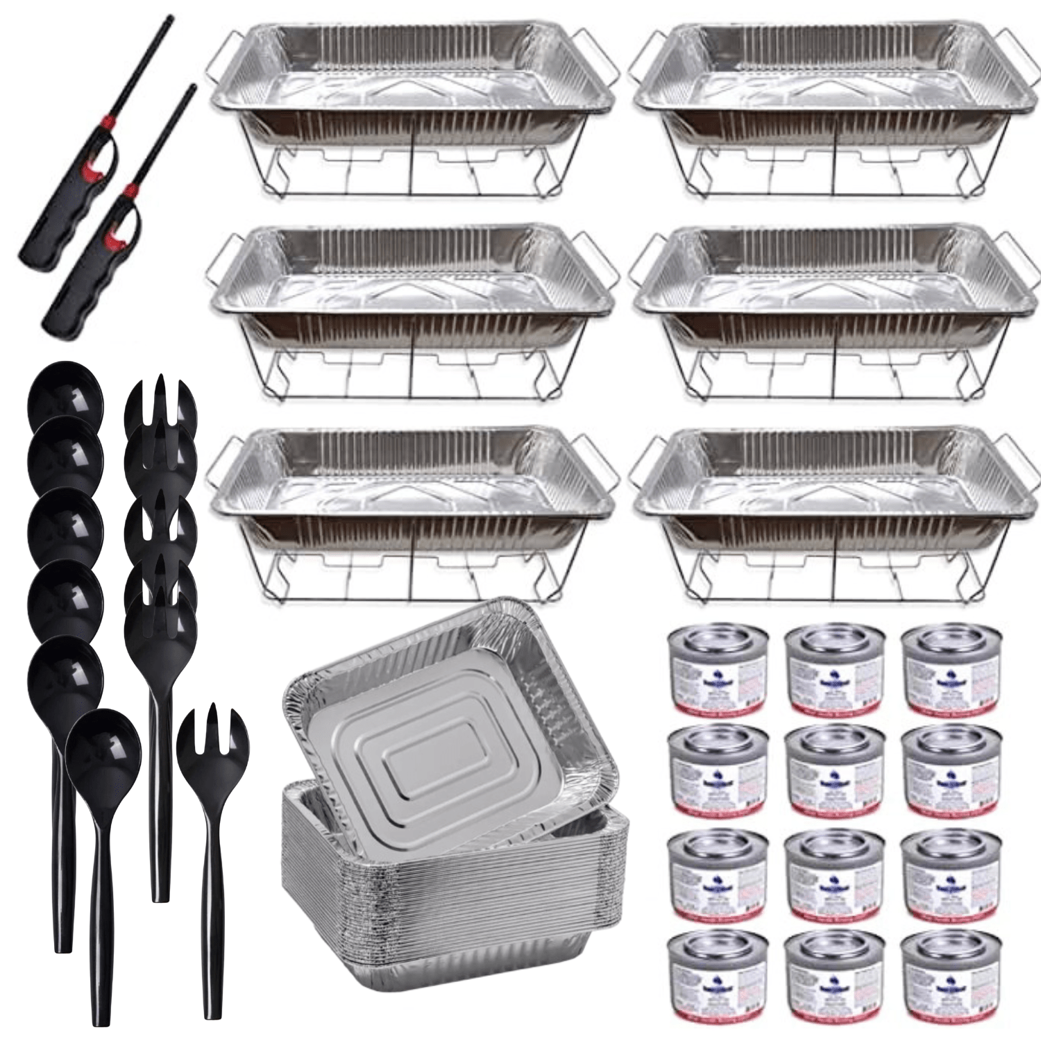 Disposable Aluminum Chafing Dish Buffet Party Set 50PC