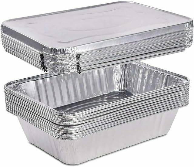 Disposable Aluminum 5lb Rectangular Loaf Pans: Ideal for Baking Disposable JetFoil   