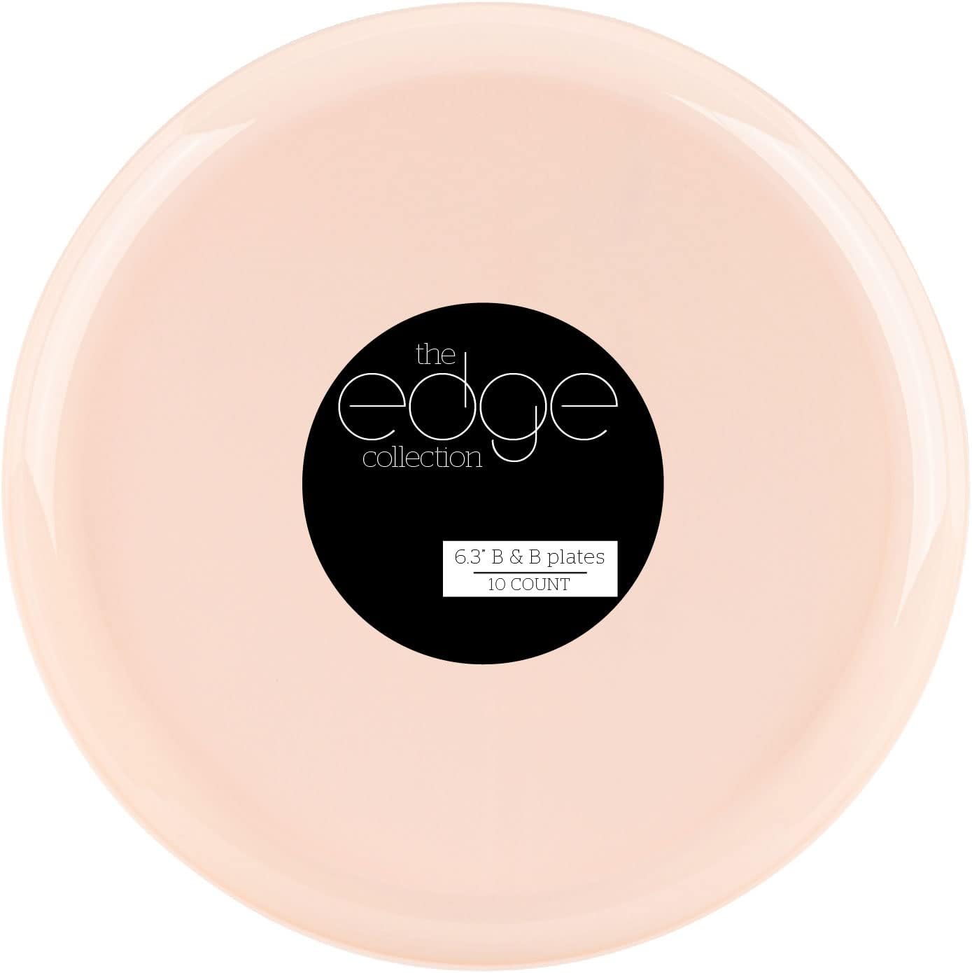The Edge Collection 6.3" Pink Round B&B Plastic Plates Disposable Plates SIMCHA Collection