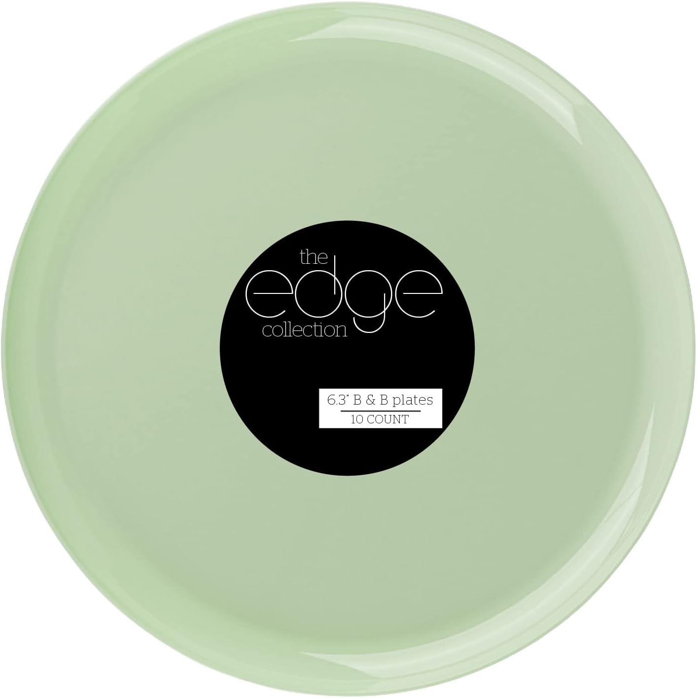 The Edge Collection 6.3"Mint Green Round B&B Plastic Plates Disposable Plates SIMCHA Collection