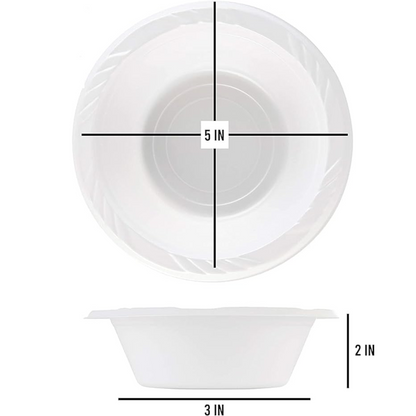 *WHOLESALE* 5 oz. Disposable and Lightweight White Dessert Bowls | 800 ct/case Bowls VeZee   