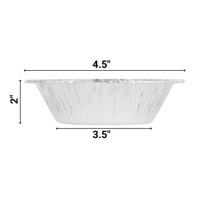 Jet Foil Disposable Aluminum 4.5” Round Extra Deep Pans (10 count) Disposable JetFoil   