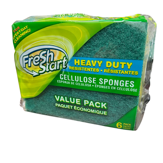 Fresh Start Heavy Duty Sponge - Scouring Pads & Sponges: 6CT Gloves VeZee