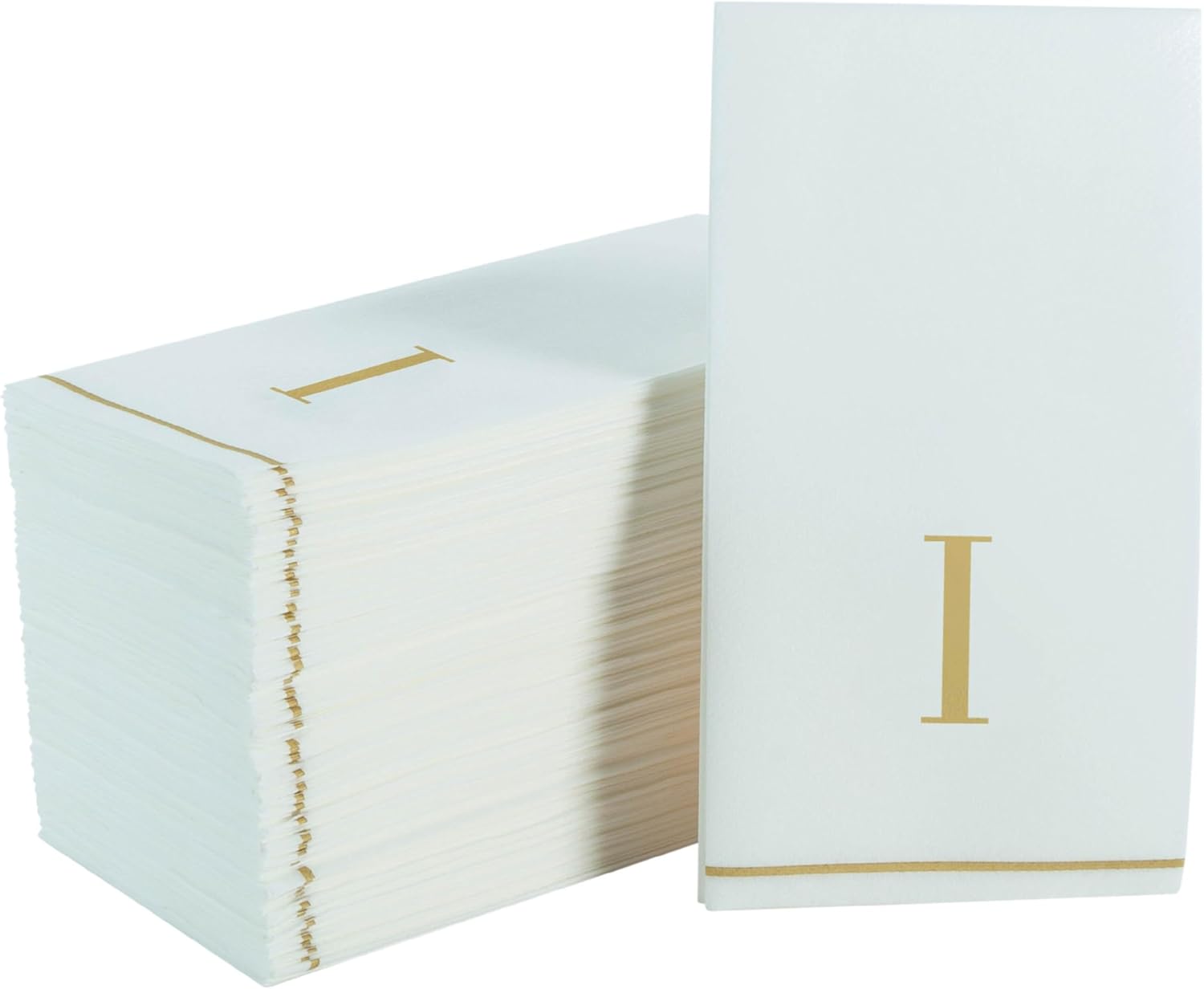 Letter I Gold Monogram Paper Dinner Napkins 14 Pack Napkins Luxe Party NYC