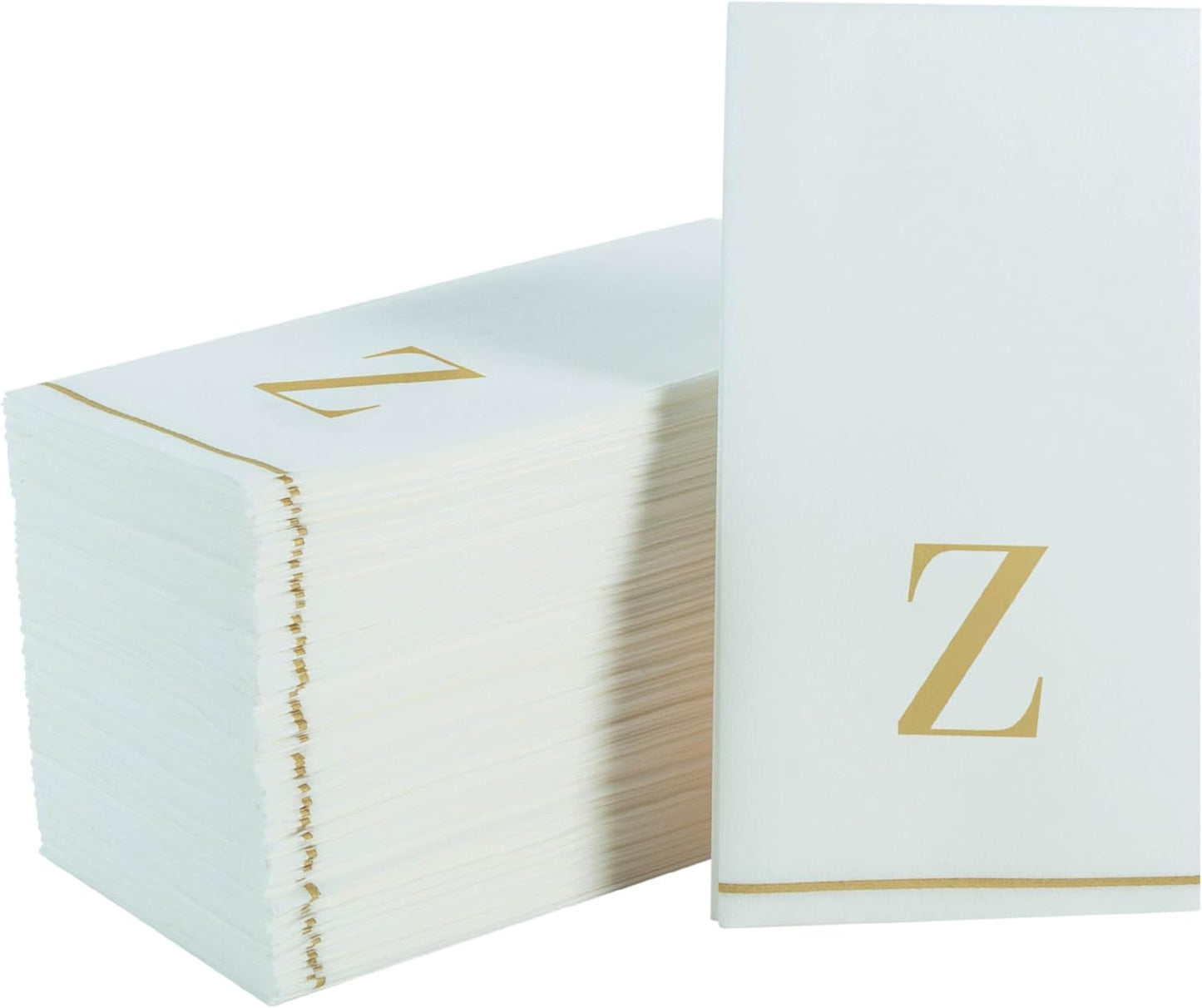 Letter Z Gold Monogram Paper Dinner Napkins 14 Pack Napkins Luxe Party NYC