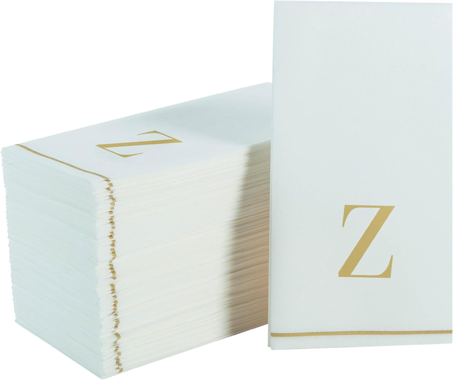 Letter Z Gold Monogram Paper Dinner Napkins 14 Pack Napkins Luxe Party NYC