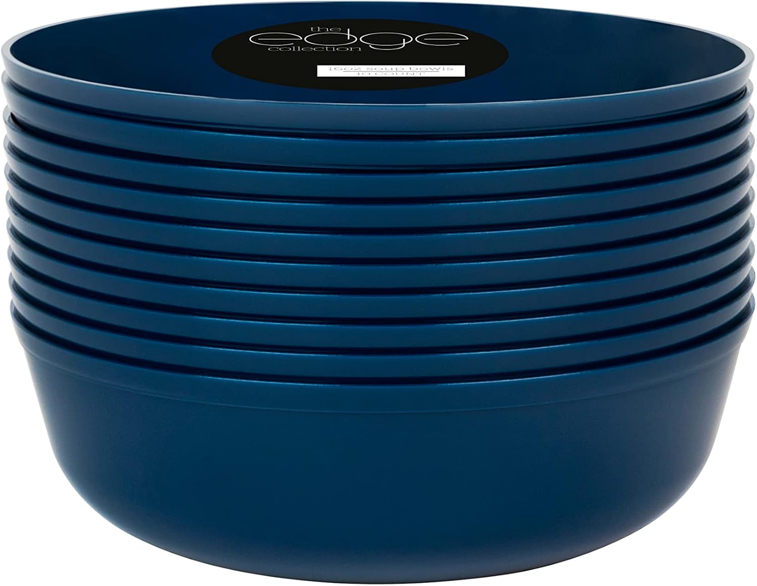 The Edge Collection 16oz Dark Blue Platic Soup Bowls Disposable Bowls SIMCHA Collection