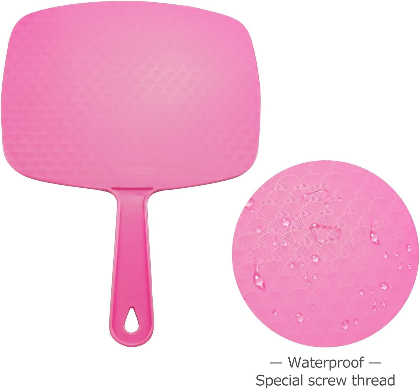 99¢ Hand Mirror, Pink Handheld Mirror with Handle, 6.3" W x 9.6" L VeZee