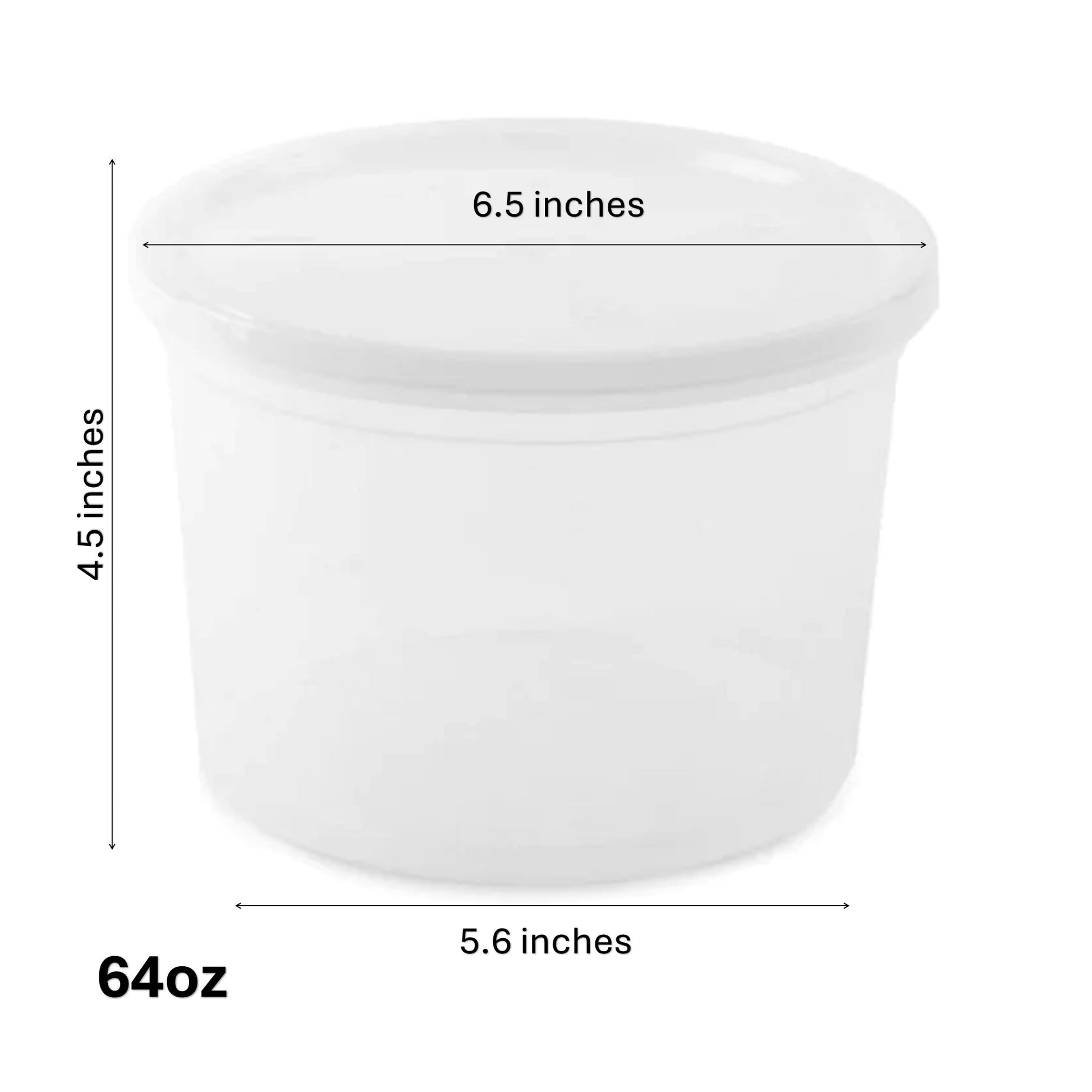 64oz Extra Strong Quality Heavyweight Deli Container with Lids Food Storage & Serving VeZee   