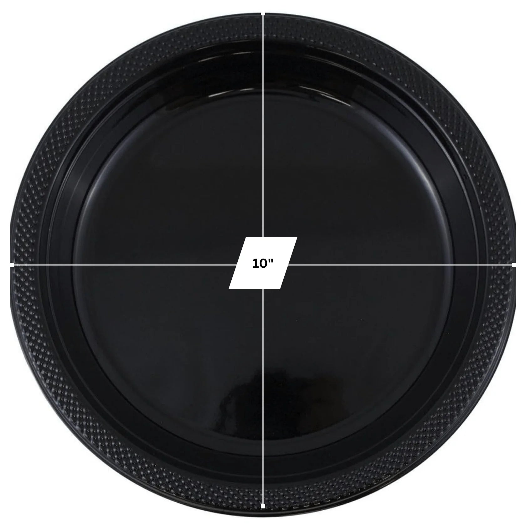 10" & 7" Black Disposable Plastic Plates Combo Set Disposable Plates Hanna K Signature