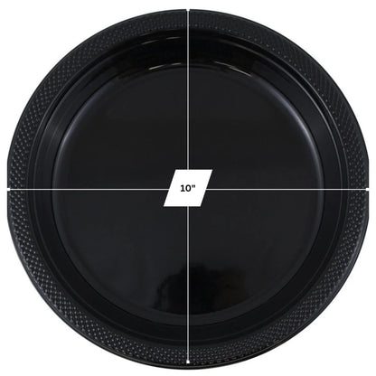 10" & 7" Black Disposable Plastic Plates Combo Set Disposable Plates Hanna K Signature
