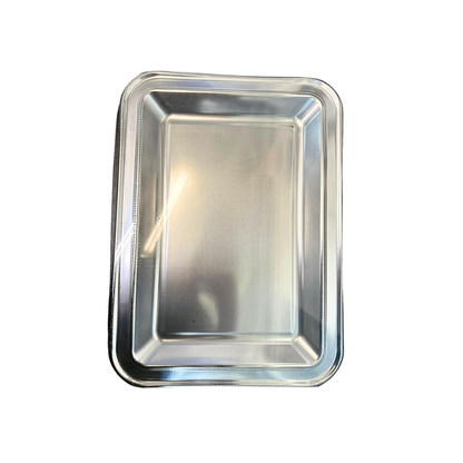 Silver Rectangle Serving Plastic Tray, 17.75 X 12.75 Tray King Zak   