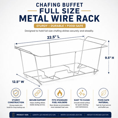 *WHOLESALE* Full Size Metal Chafing Wire Racks 36/Case Dish Racks VeZee