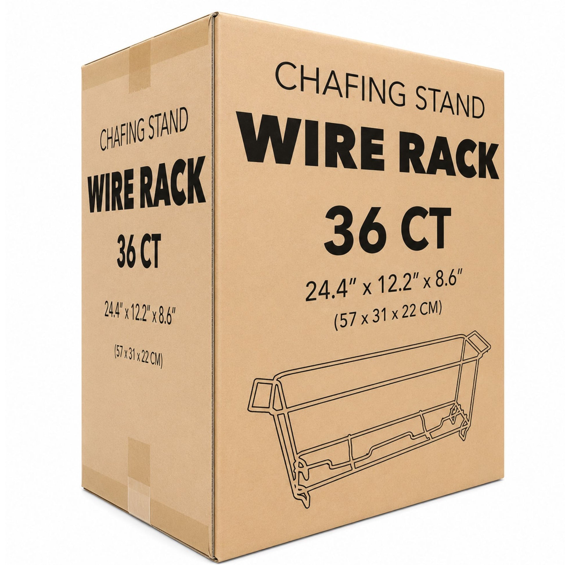 *WHOLESALE* Full Size Metal Chafing Wire Racks 36/Case Dish Racks VeZee
