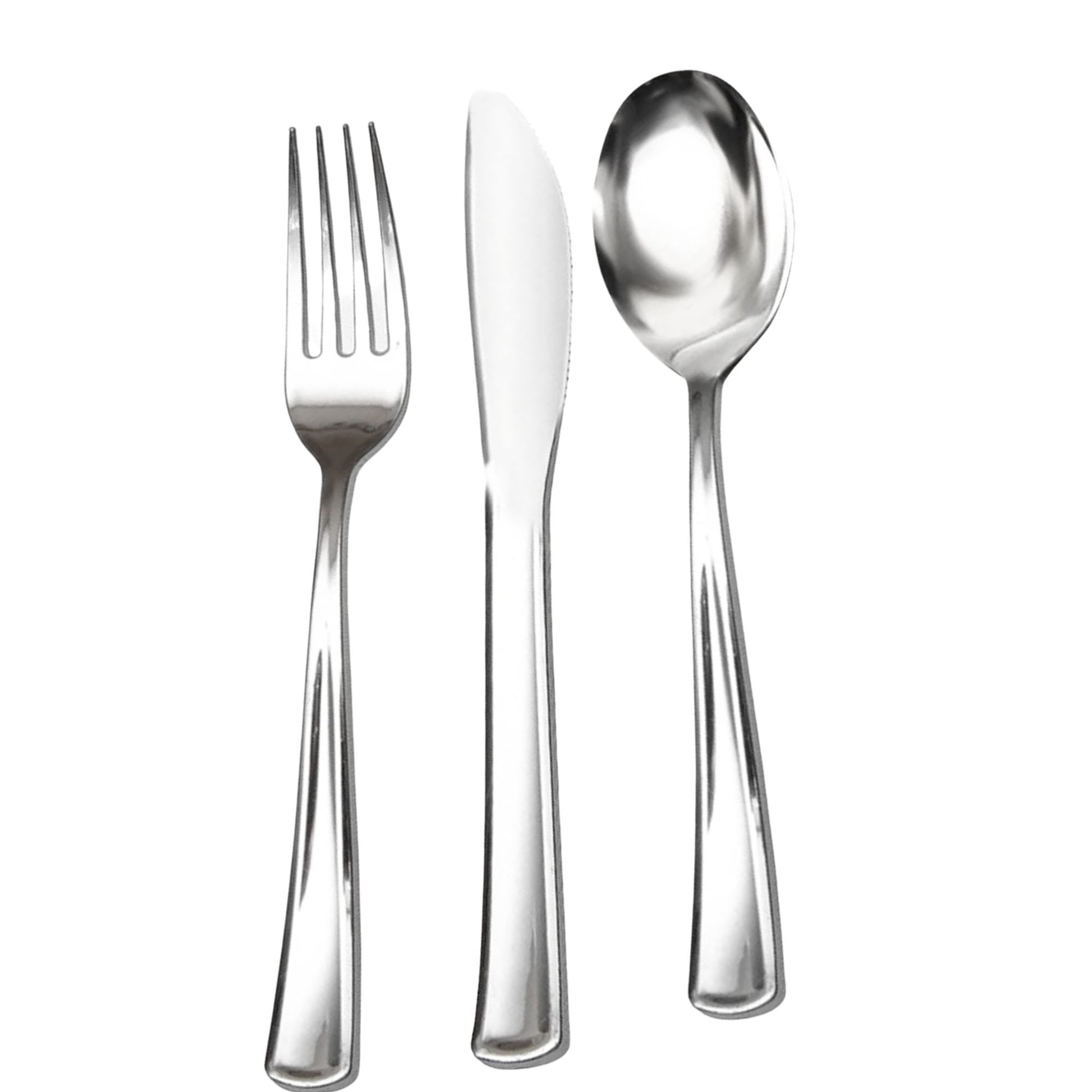 Premium Plastic Spoon Polished Silver Tablesettings Lillian