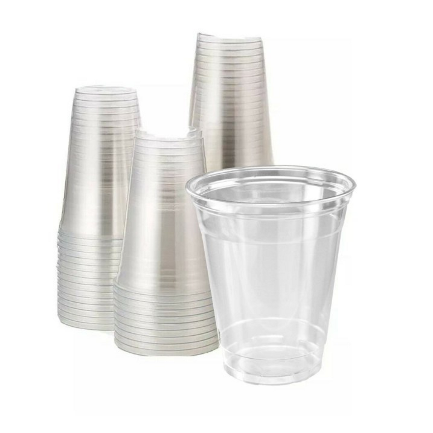 16oz Plastic Clear PET Cups With Flat Lid & Straw, for All Kinds of Beverages Smoothie Cups VeZee Cups 500 Pack ==> 5% off 