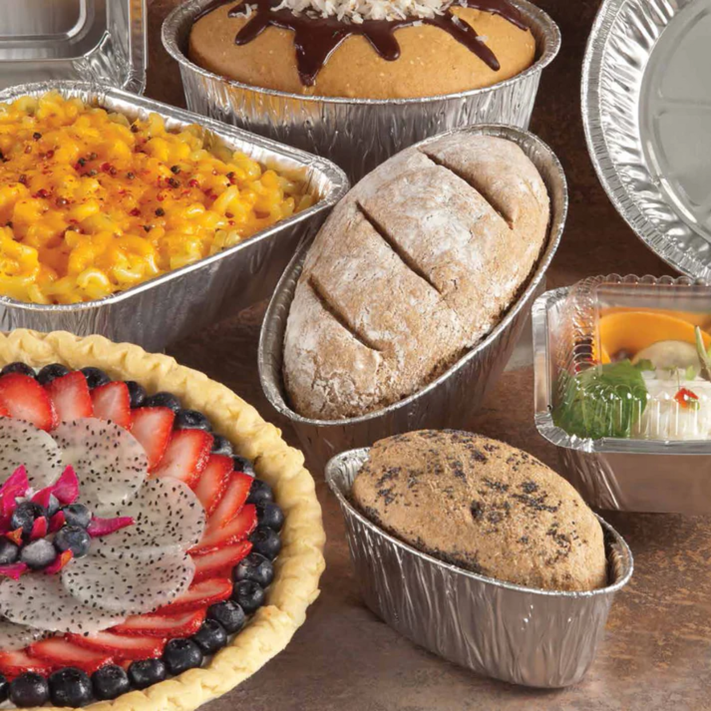 *WHOLESALE*Disposable Aluminum 3lb Medium Oval Loaf Pans: Ideal for Baking: 160CT Cake Pan VeZee