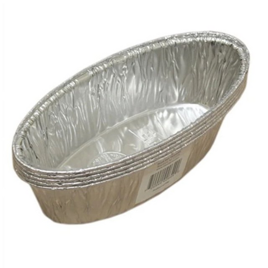 Disposable Aluminum 1lb Small Oval Loaf Pans: Ideal for Baking Disposable JetFoil   